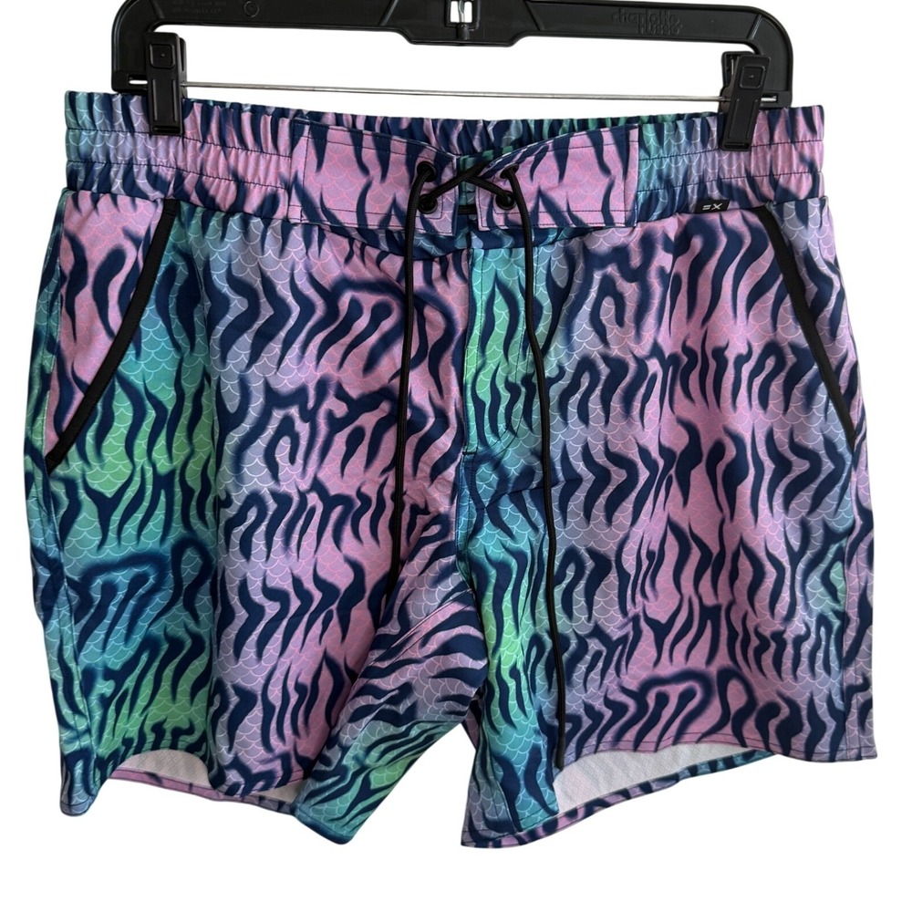 TomboyX Men's Shorts Large Head Over Eels Swim Trunks Lined Fast Shipping
